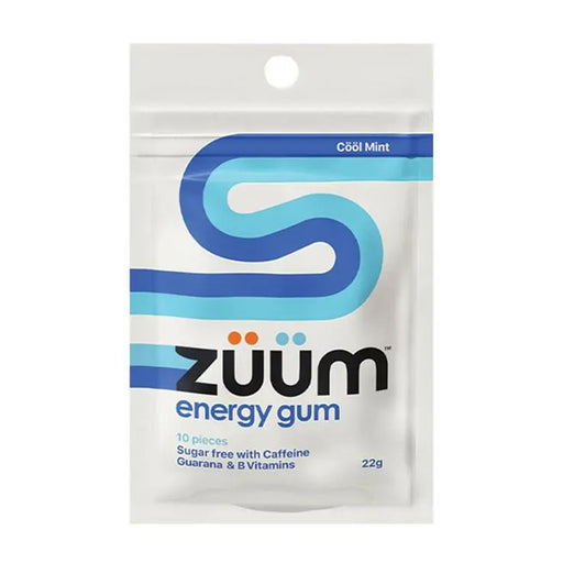 Zuum Energy Chewing Gum Cool Mint 10 Pieces Wicked NRG