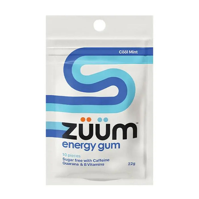 Zuum Energy Chewing Gum Cool Mint 10 Pieces Wicked NRG
