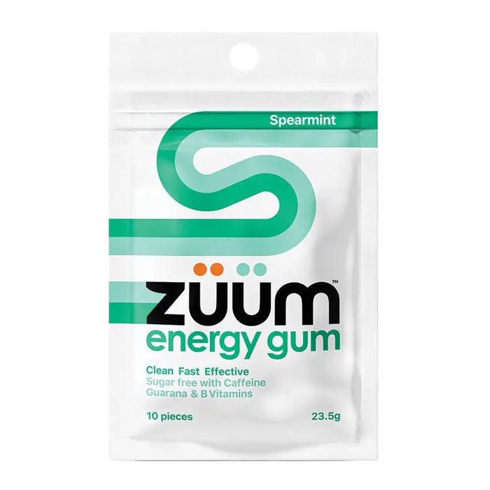 Zuum Energy Chewing Gum Spearmint 10 Pieces Wicked NRG