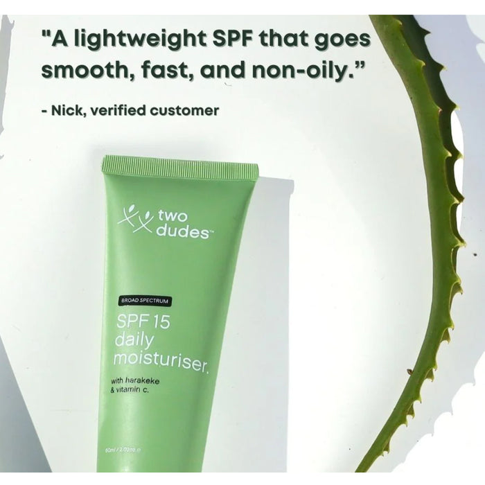 SPF15 daily moisturiser by Two Dudes Is stocked at WickedNRG in Darwin,