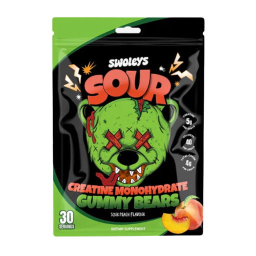 swoleys creatine monohydrate gummies Sour Peach 30 Serves Wicked NRG