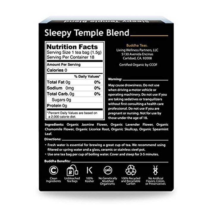 Buddha Teas Organic Sleepy Temple Blend (6870845587656)