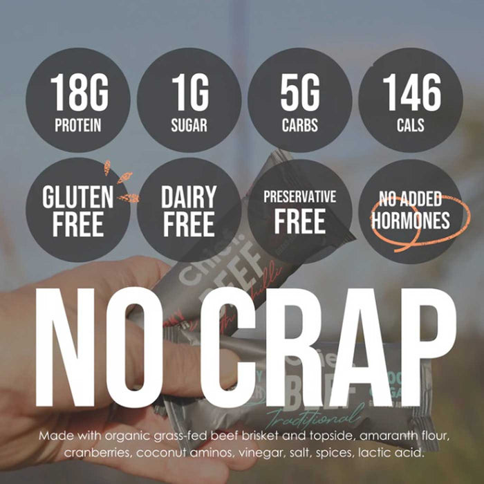 Chief Organic Beef Bars 40 Grams Wicked NRG