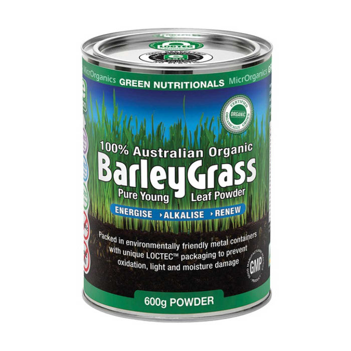 Green Nutritionals 100% Australian Organic Barley Grass 200g Powder, Wicked NRG, Darwin