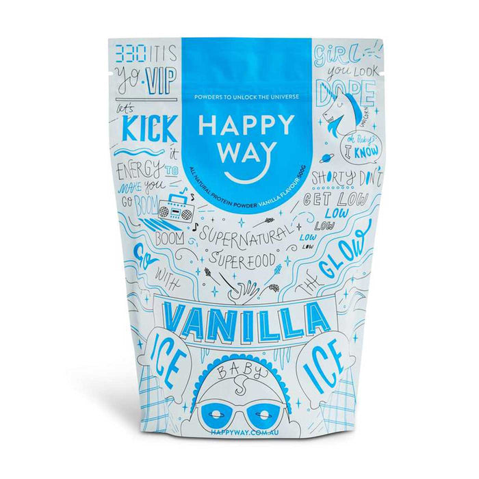 Happy Way Vanilla Flavour 500g Whey Protein Wicked NRG