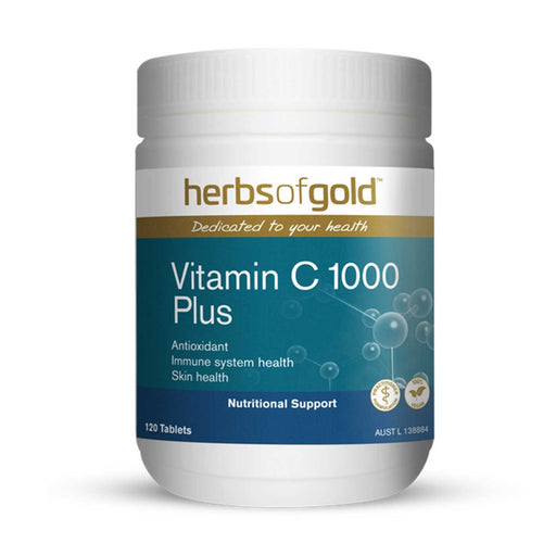 Herbs of Gold Vitamin C 1000 Plus, 120 Tablets, Wicked NRG,