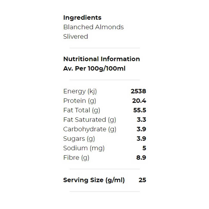 Honest to Goodness Blanched Slivered Almonds