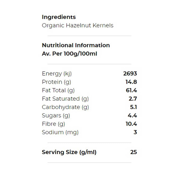 Honest to Goodness Organic Hazelnuts