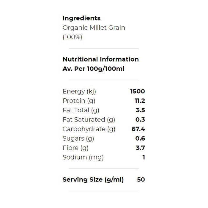 Honest to Goodness Organic Hulled Millet