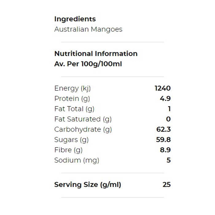 Australian Dried Mango Cheeks — Wicked NRG Supplements & Nutrition