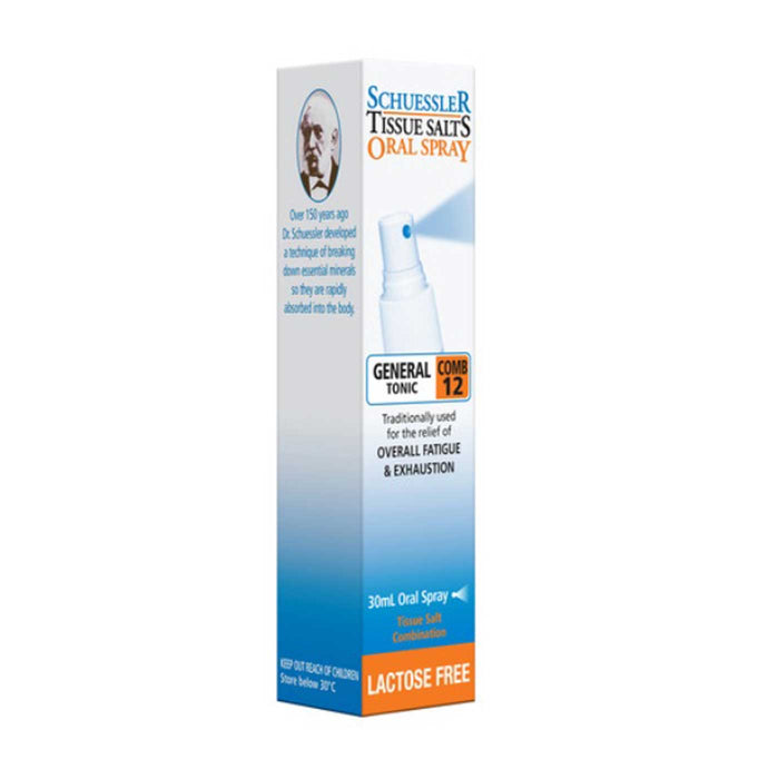 Schuessler Tissue Salts General Tonic Comb 12 Oral Spray