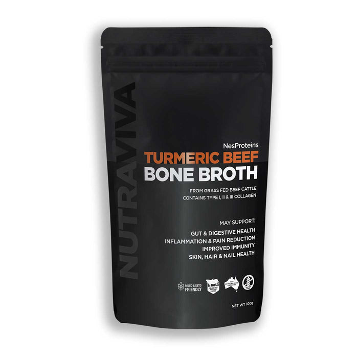 NES Proteins Beef Bone Broth Turmeric  (6885093769416)
