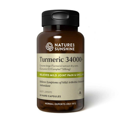 Nature's Sunshine Turmeric 34000+ 60 Capsules, Wicked NRG,