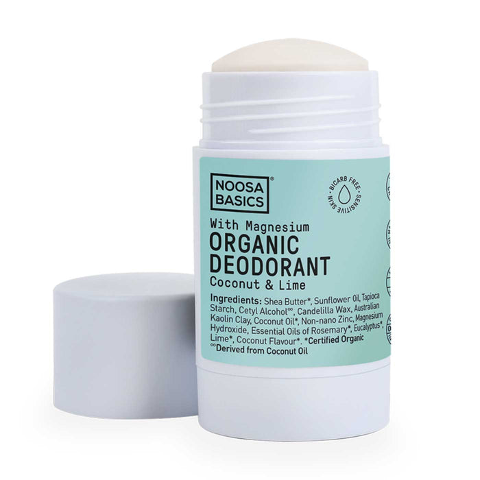 Noosa Basics Organic Deodorant Stick with Magnesium / Bi-Carb Free (7095180394696)