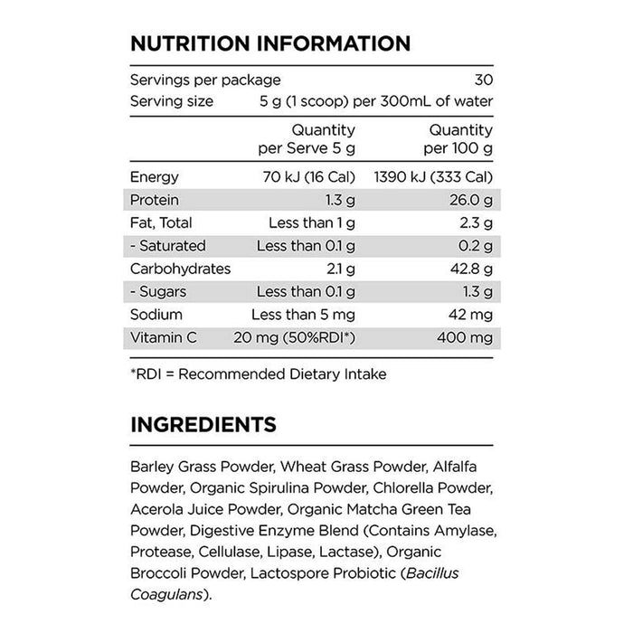 PRANA ON Super Greens Buy online at Wicked NRG, Darwin, Australia