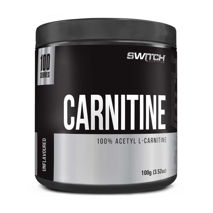 SWITICH Nutrition 100% PURE ACETYL L-CARNITINE is available online at Wicked NRG, Darwin, Australia
