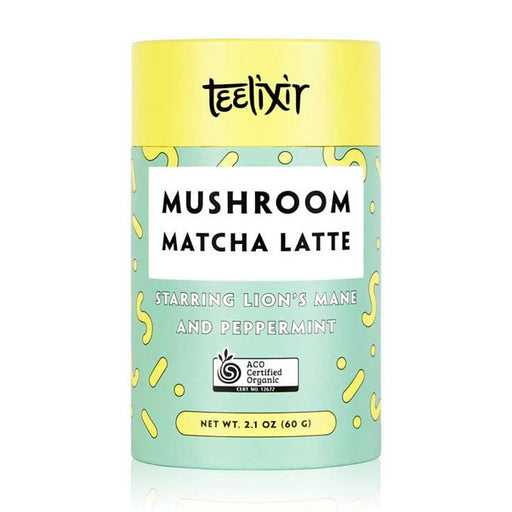 TEELIXIR Organic Mushroom Matcha Latte, Lion's Mane and Peppermint,  60 grams, Wicked NRG, (7024393322696)