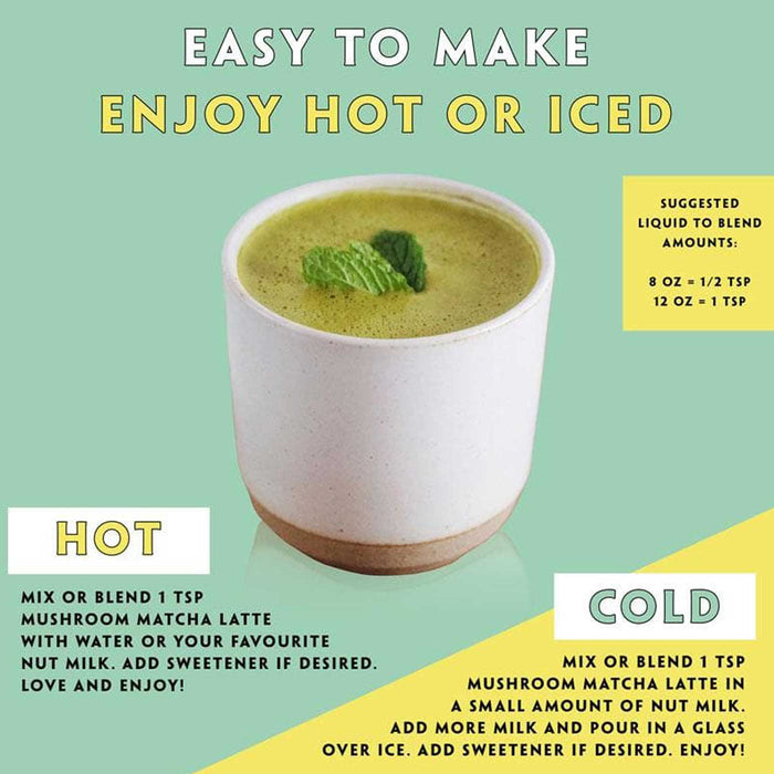 TEELIXIR Organic Mushroom Matcha Latte, Lion's Mane and Peppermint,  60 grams, Wicked NRG, (7024393322696)