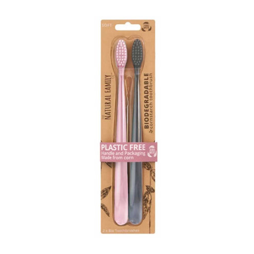 The Natural Family Co. Bio Toothbrush - 2 pack